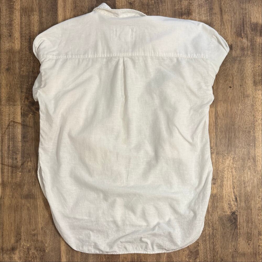 Maeve Bennet Linen Cotton Button Down Anthropologie Resort White Women's XSmall - Picture 9 of 9